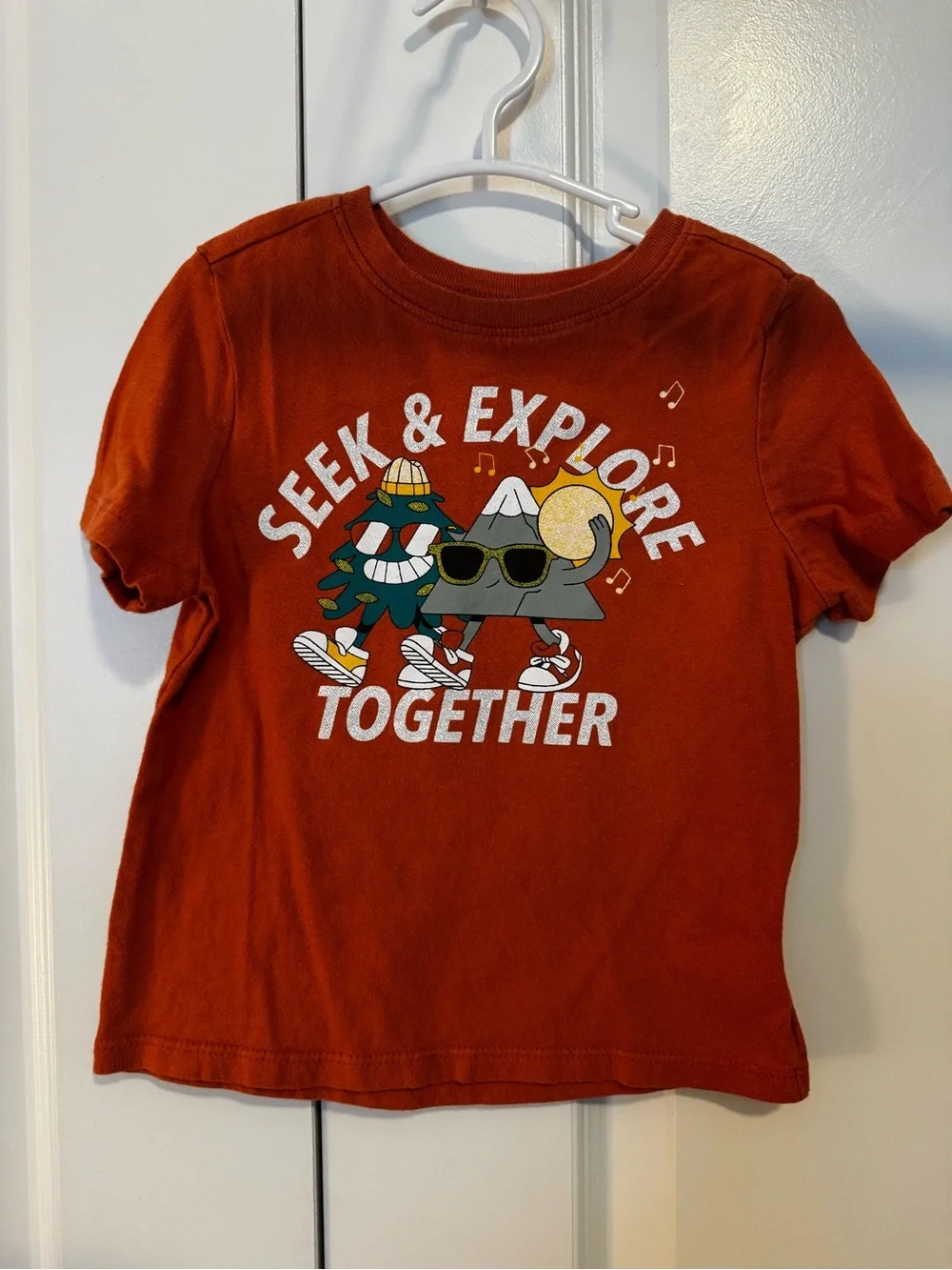 Old Navy Seek & Explore Together Kids' Graphic Tee - Rust Red